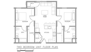 Timbers Two Bedroom Floor Plan | Fort Drum Housing