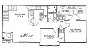 2/2 floor plan sketch