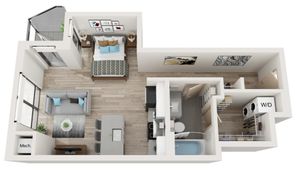 1 bedroom floorplan