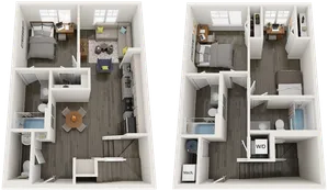 TH-C2 | 3 bed 4 bath | from 1260 square feet