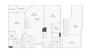 Chelsea Loft | 2-Bedroom Floorplan
