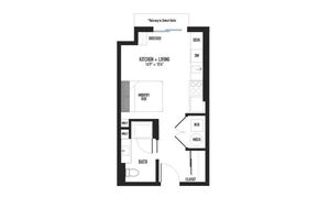 Floor Plan 1 | Luxury Pittsburgh Apartments | Arsenal 201