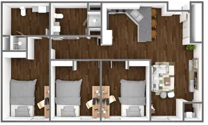 3 Bedroom Renovated Floor Plan