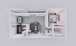 One Bedroom Floor plan at Flora Park Apartments in Baltimore Maryland