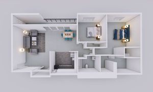 Two Bedroom Two Bathroom Floor Plan Layout