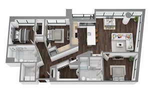 Floor Plan T - 3D