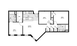 Festival Park C1, 1100 Floor Plan