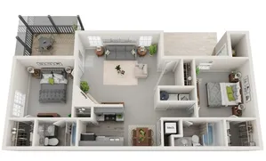 Two Bedroom | Two Bathroom | Screened-in Porch | Full Size Washer/Dryer Connections | Fireplace | Vaulted Ceilings in Selected Units