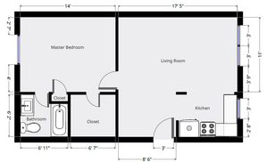 1 Bedroom Floorplan