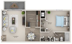 The Pointe at White Marsh (Closed) - One Bedroom - A1D