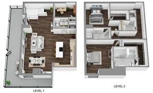 floor plan on 2D layout of TH2