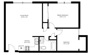 2 Bedroom Floorplan