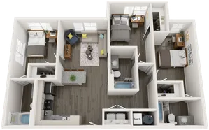 C1 | 3 bed 3 bath | from 1106 square feet