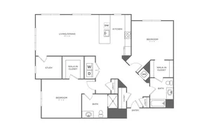 Two Bedroom Two Bath (1399 SF)