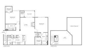 Two Bedroom Two Bath (1366 SF)