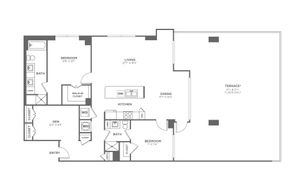 Two Bedroom Two Bath (1,453 SF)