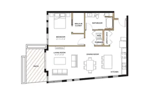 1 bed 1 bath 770 sq. ft.