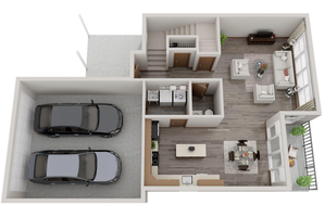 Birdwtatcher Townhome Floor 1