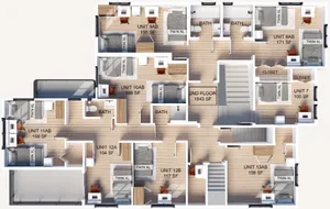 Second level floor plan for 2335 Warring