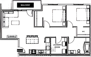 2C - 2 BED - 1050SF