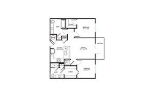 2 bedroom floor plan