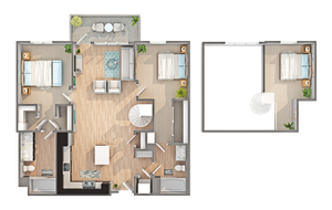 B6 Loft | 2-Bedroom Floorplan