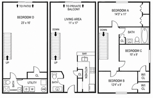 4x2.5 3 Story Townhome