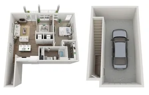 Floor Plan 1K | Seasons at River View | Apartments in Pleasant Prairie, WI