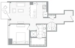J / 1 Bedroom / 1 Bath
