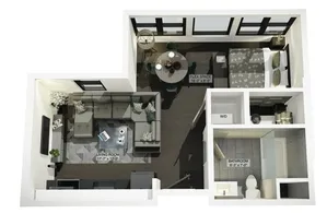 Clinton West Studio Floorplan