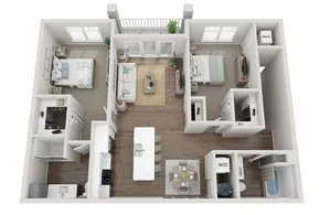 Floor Plan 2D | Seasons at River View | Apartments in Pleasant Prairie, WI