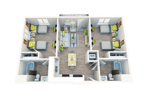 2BR/2BA - 3rd Balcony