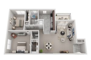 2 Bed 1.5 Bath