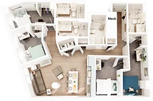 4x4 | 4 bed 4 bath | from 1,255 square feet