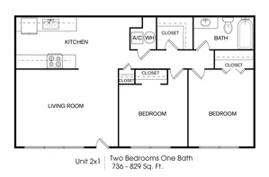 2 bedroom floorplan