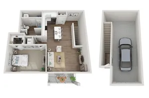Floor Plan 1M | Seasons at River View | Apartments in Pleasant Prairie, WI