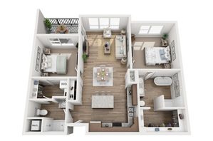 2 Bedroom Floor Plan | Attivo Trails Waukee | Waukee, Iowa