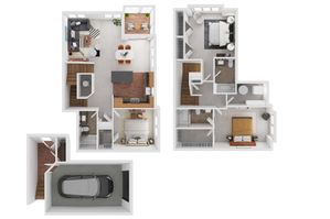 3 bedroom 3 bath w/garage