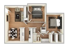 .Two Bed One Bath