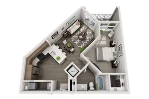 One Master Bedroom One Bathroom