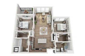 2 Bedroom Floor Plan | Attivo Trails Waukee | Waukee, Iowa