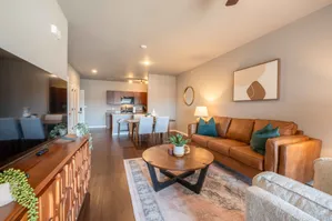 Verandas Apartments South Springfield Missouri Furnished Two Bedroom Two Bathroom Living Room Kitchen