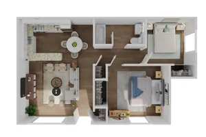 Cottages on 5th - Two-Bedroom Floorplan