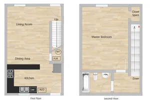 1 Bed/1 Bath Floor Plan