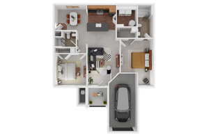 2 bedroom 2 bath w/garage