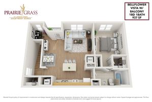 Bellflower Vista W/Balcony