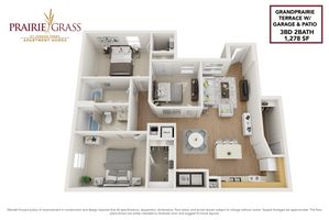 GrandPrairie Terrace w/ Garage & Patio