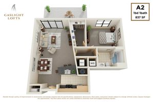 1 bedroom, 1 bath