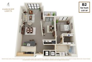 1 bedroom, 1 bath