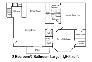 Large Two Bedroom Floorplan